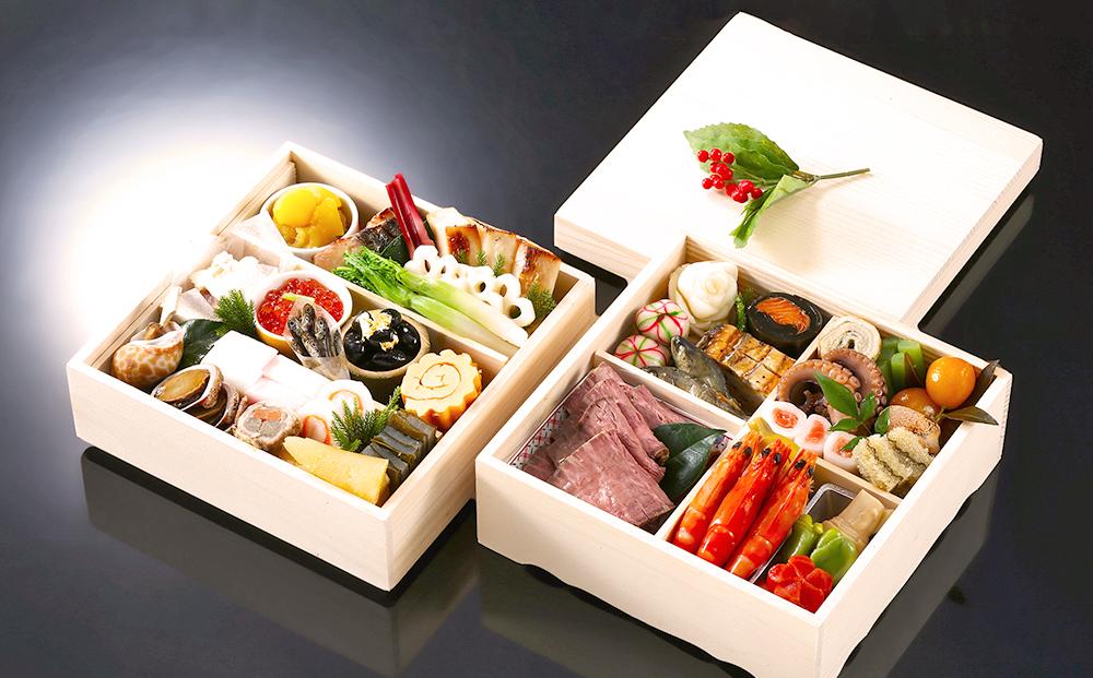 西村屋謹製　おせち二段重　お届け日：2025年12月31日　※配送不可地域有