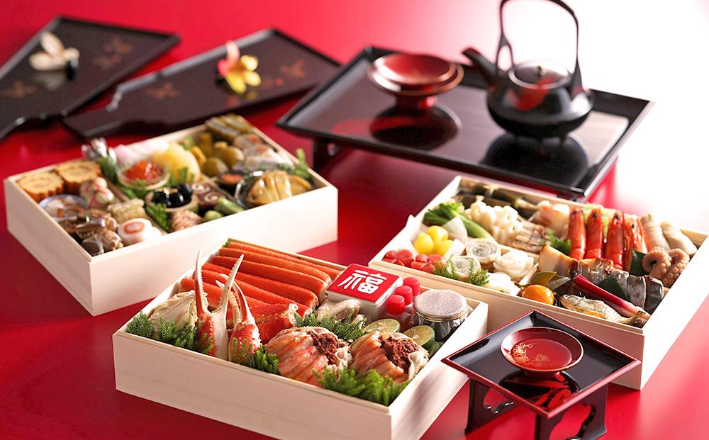 西村屋謹製　おせち三段重　お届け日：2025年12月31日　※配送不可地域有