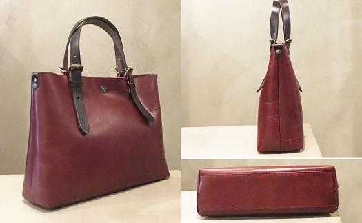 【alto.】一枚革トートバッグ（Ｓ） AMSB-1002（ワイン）