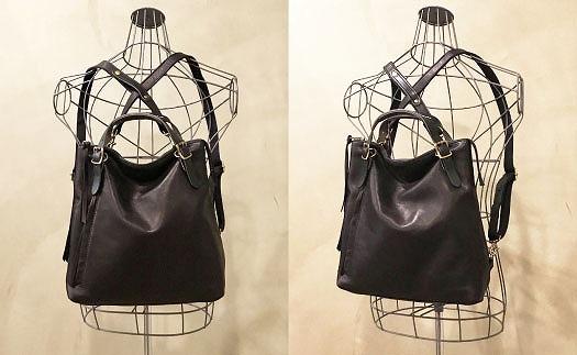 【-Less】ホースレザー　トートリュック（Ｍ） LMSB-0032（ブラック）