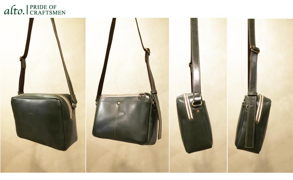 【alto.】BOX型ショルダーバッグ　AMSB-1151（グリーン）