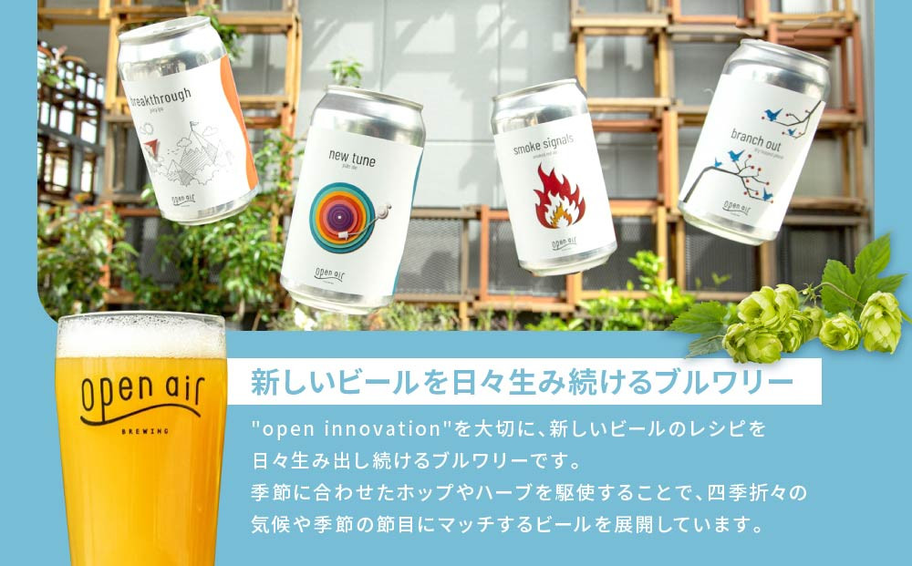 【定期便】ｏｐｅｎ ａｉｒ クラフトビール定期便 1年＜全12回毎月お届け＞