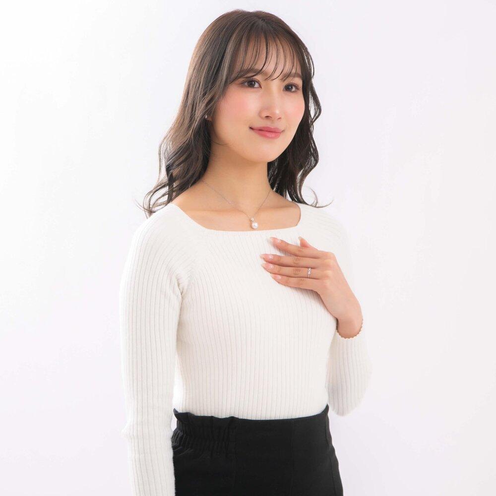 【星彩】シロチョウパール ダイヤモンド ホワイトゴールド ペンダントトップ｜無調色 白蝶真珠 南洋真珠 10mm K18WG