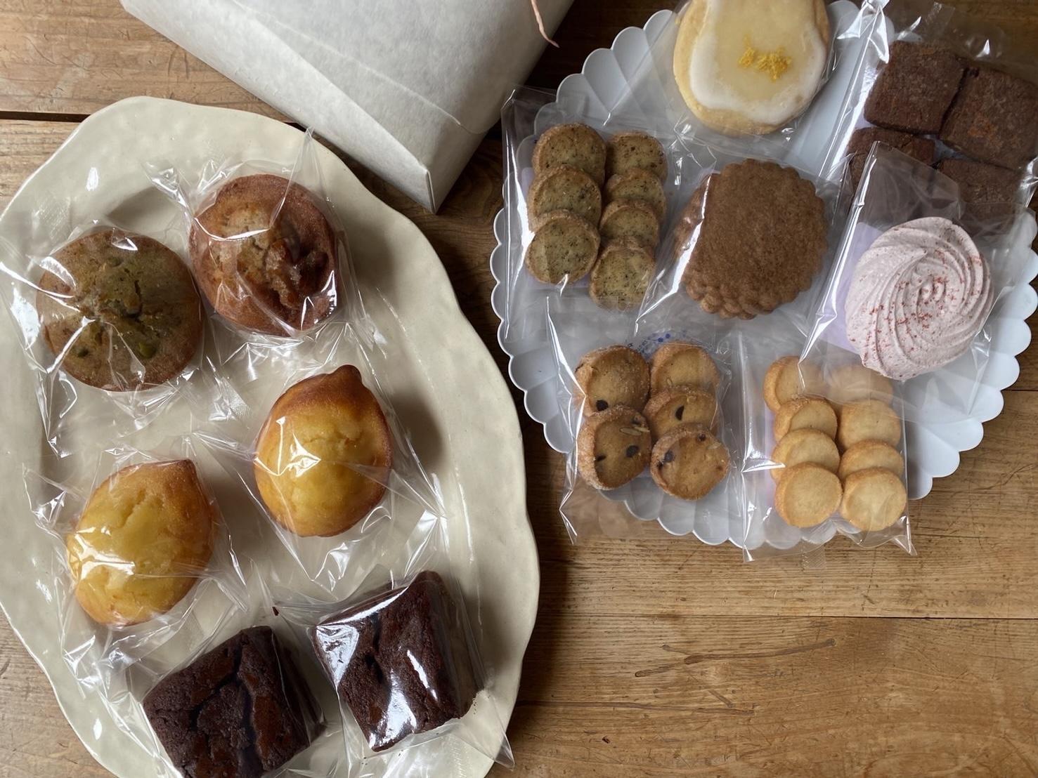 季節の素材を使った無添加焼き菓子詰め合わせセット【Lサイズ(ケーキ菓子6個・クッキー菓子7個)】