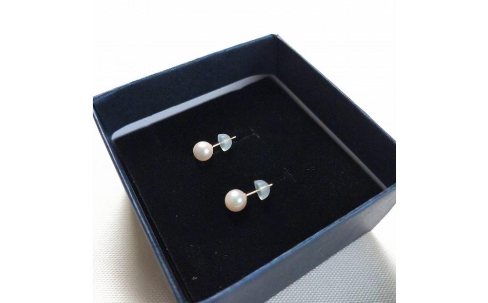 アコヤパール　ピアス　6-7mm 18金パーツ