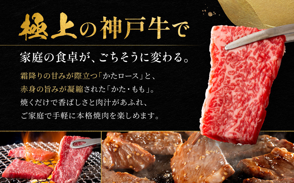 神戸牛 焼肉用セット かたロース500g かた・もも500g 計1kg KBYS5