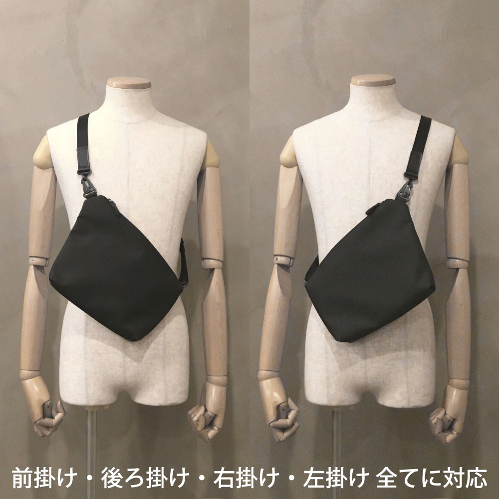 【-LESS PREVAIL】Matte　ダブルフェイスサコッシュ　PSTB-2000 （ブラック）