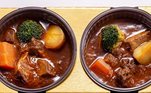 レンジで簡単　神戸牛ビーフシチュー＆ハンバーグ　各2個セット