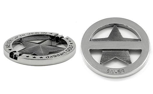 銀製　スターデザイン　ゴルフマーカー MS058【dagdart GOLF/ダグダートゴルフ】