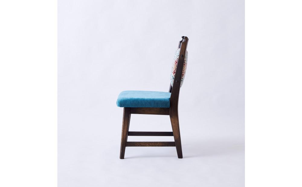 【神戸を代表する】創業150年日本一古い洋家具屋の小椅子ポロチェア【永田良介商店】【Turquoise flower／Low type】