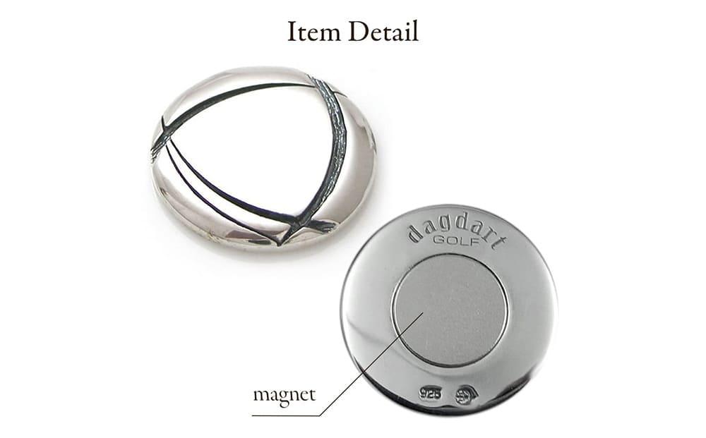 銀製　ゴルフマーカー マグネット付き MS-020