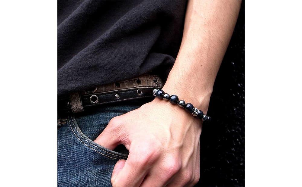 パワーストーン×シルバーブレス Mサイズ 天然石 DJ-014　　