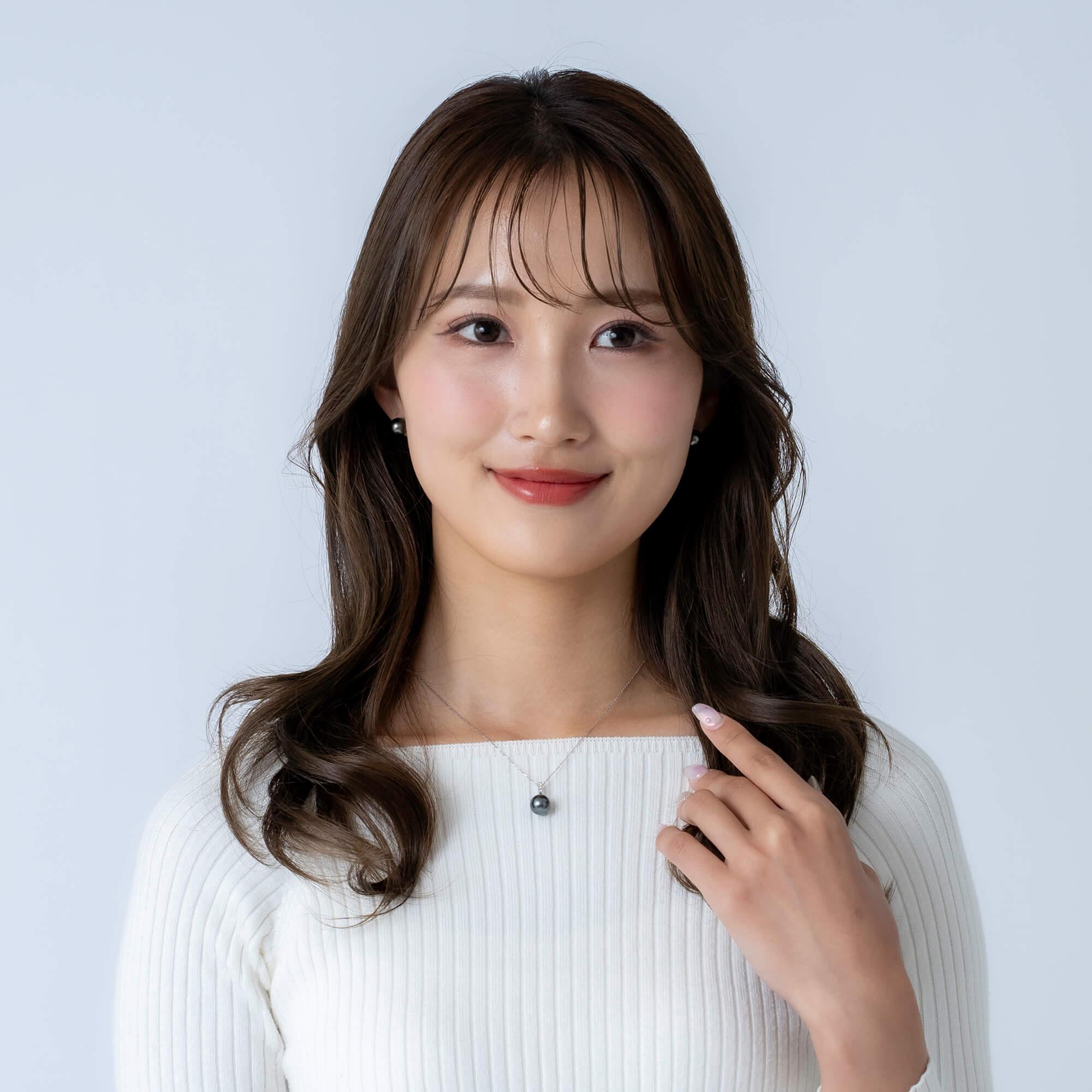 【星朧】ブラックパール ダイヤモンド プラチナ ペンダントトップ｜無調色 黒蝶真珠 タヒチパール 10mm PT900