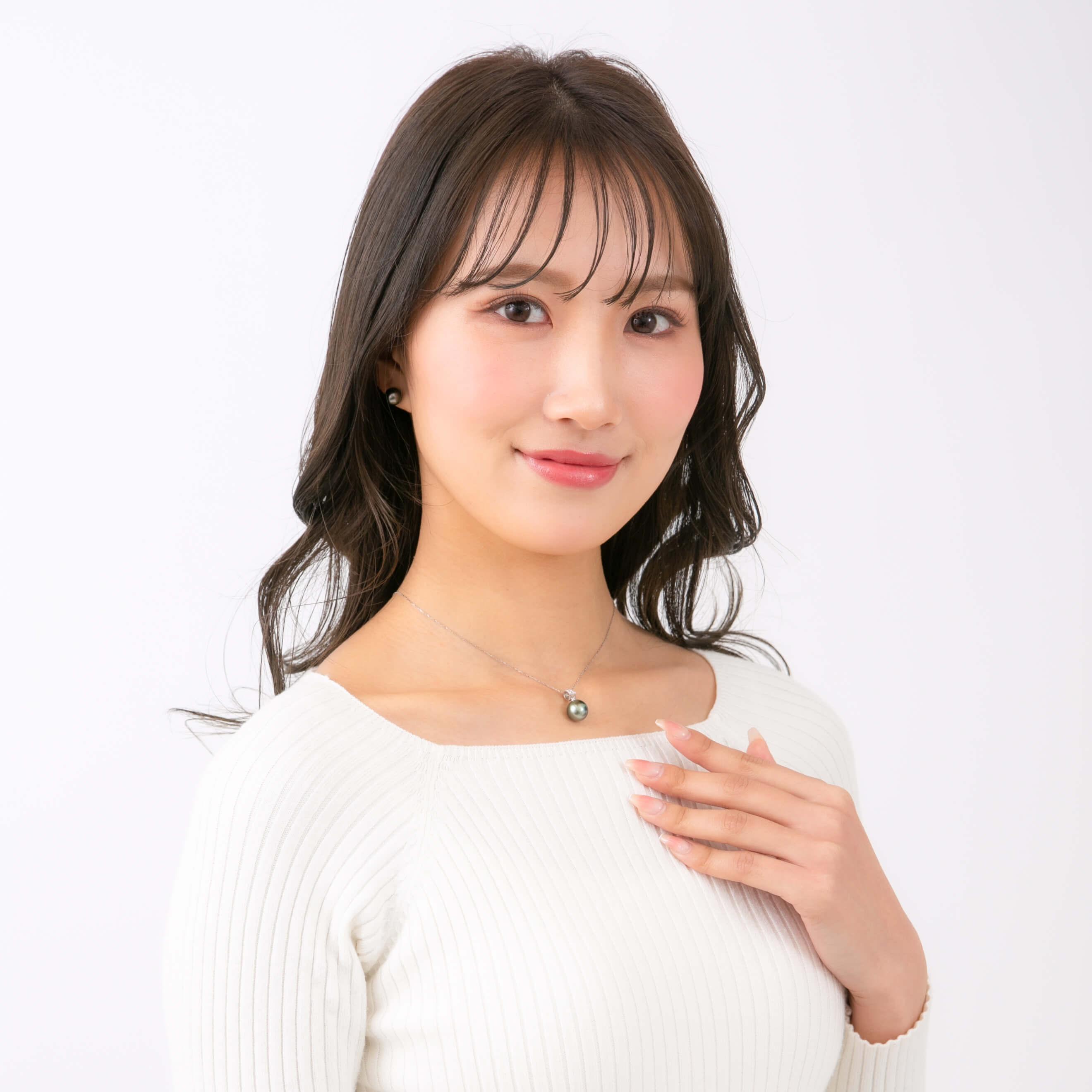 【星月夜】ブラックパール ダイヤモンド プラチナ ペンダントトップ｜無調色 黒蝶真珠 タヒチパール 10mm PT900