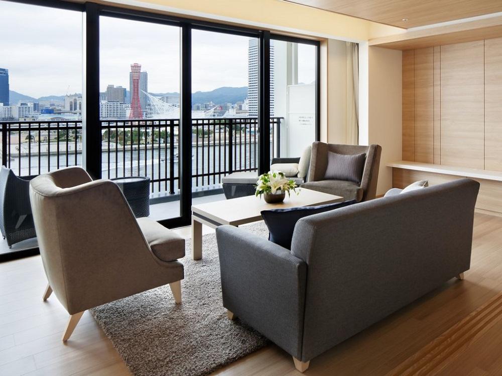 【神戸みなと温泉　蓮】1泊2食付 ペア宿泊券《ハーバースイート展望半露天風呂付和洋室》