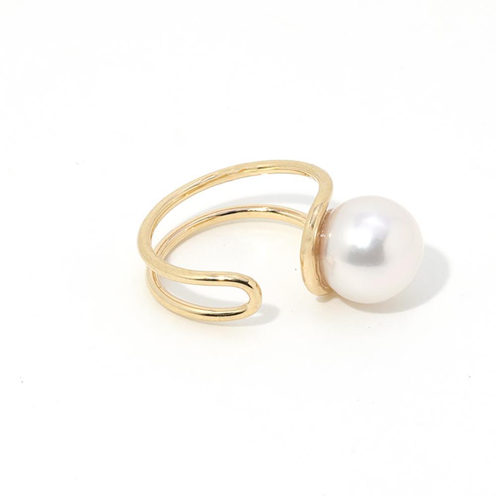 1粒アコヤパールイヤーカフ【K18YG】