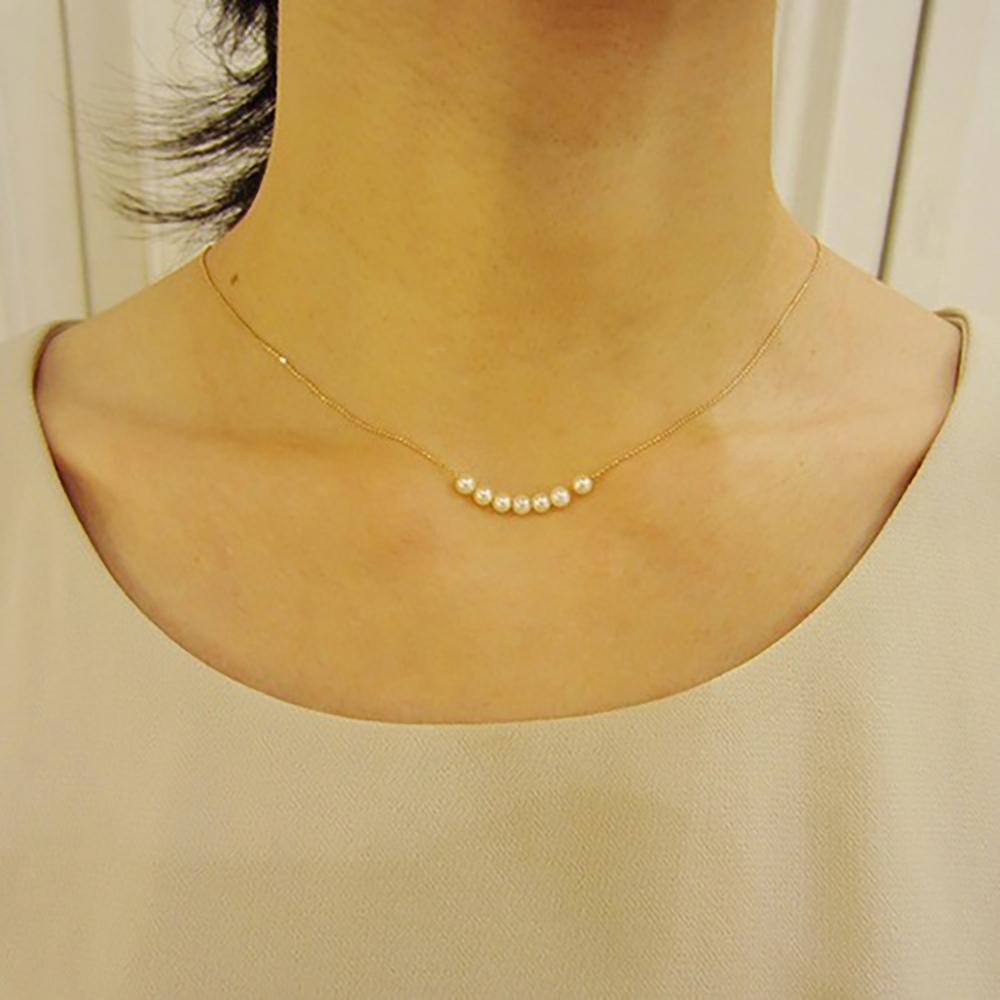 ベビーアコヤパールBチェーンネックレス【K18YG】