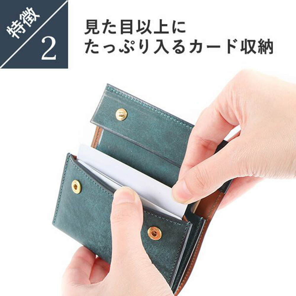 レンマ Hambre アンブレ 三つ折り財布 財布 lemma ネイビー