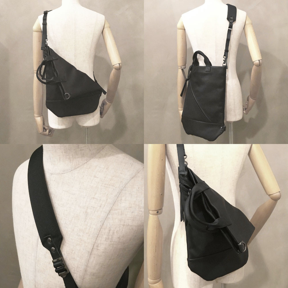 【-Less】RAMUDA　ショルダー＆ボディ　マルチwayバッグ 　LMSB-0211（ブラック）