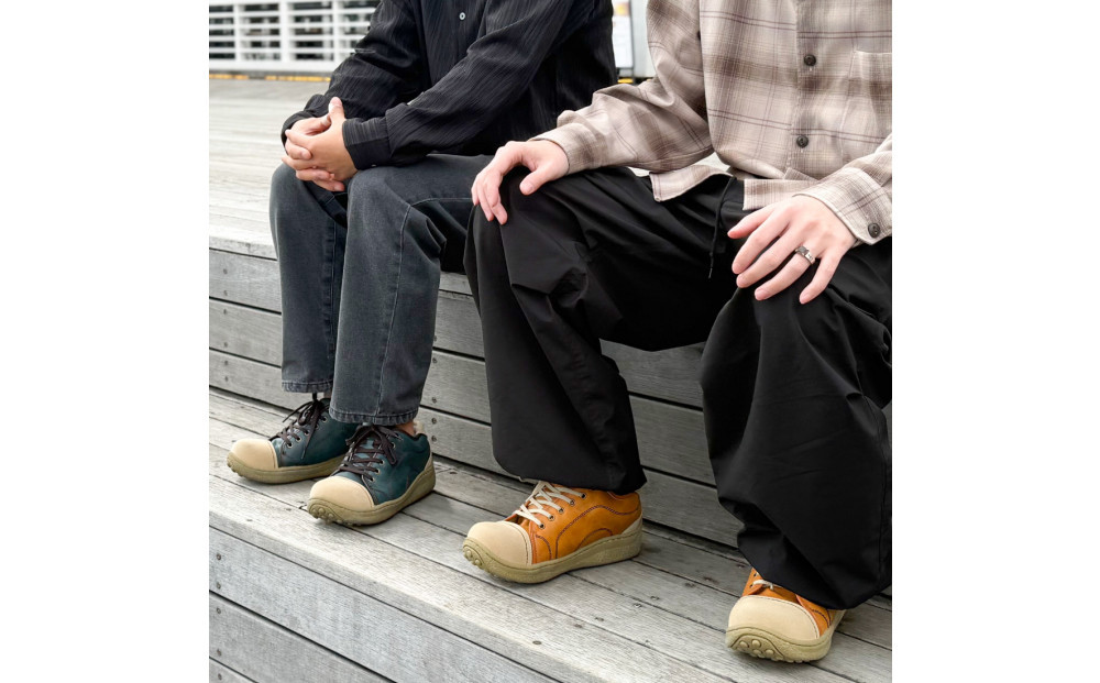 メンズポルカ｜ポルカ｜レッド L【43】(27.0cm) メンズ スニーカー 幅広 甲高 外反母趾 ゆったり 3E 大人気 厚底 靴