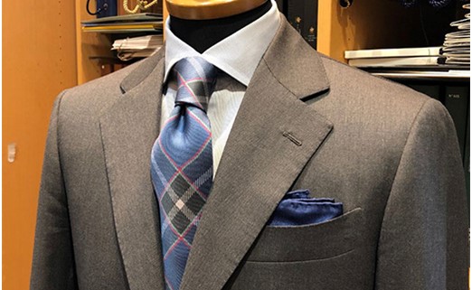 【神戸タータン】神戸港紋章入りシルクプリントネクタイ