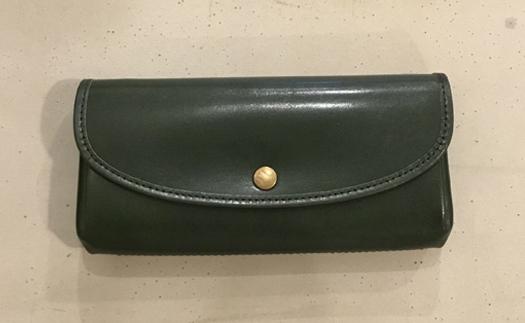 【alto.】ふんわりジャバラ長財布　AKEW-0400（グリーン）