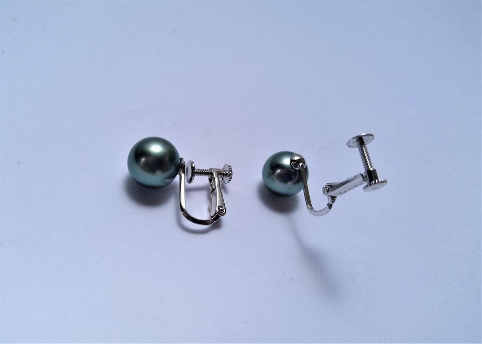 特選　黒蝶真珠ネックレス＆イヤリングセット　　