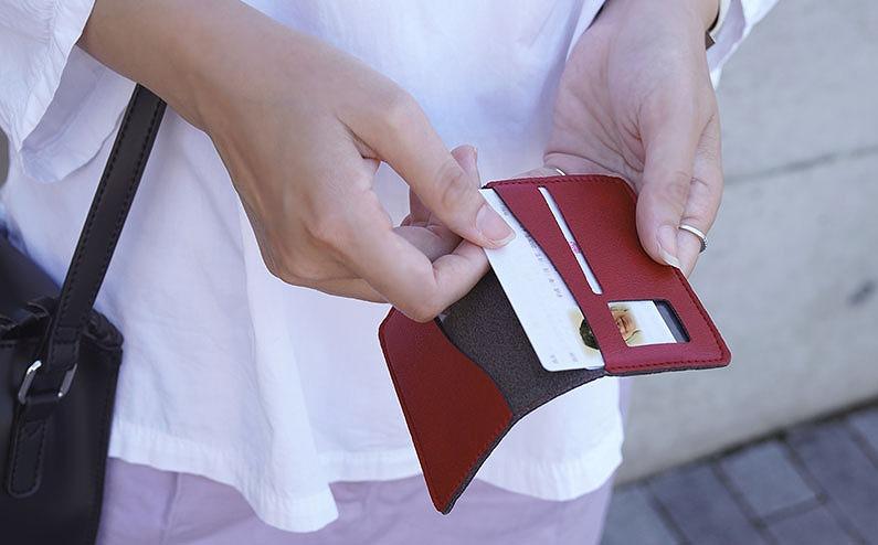 【職人手作り】マイナンバーカードケース　スキミング防止カード付きMYNOC（エメラルドグリーン）