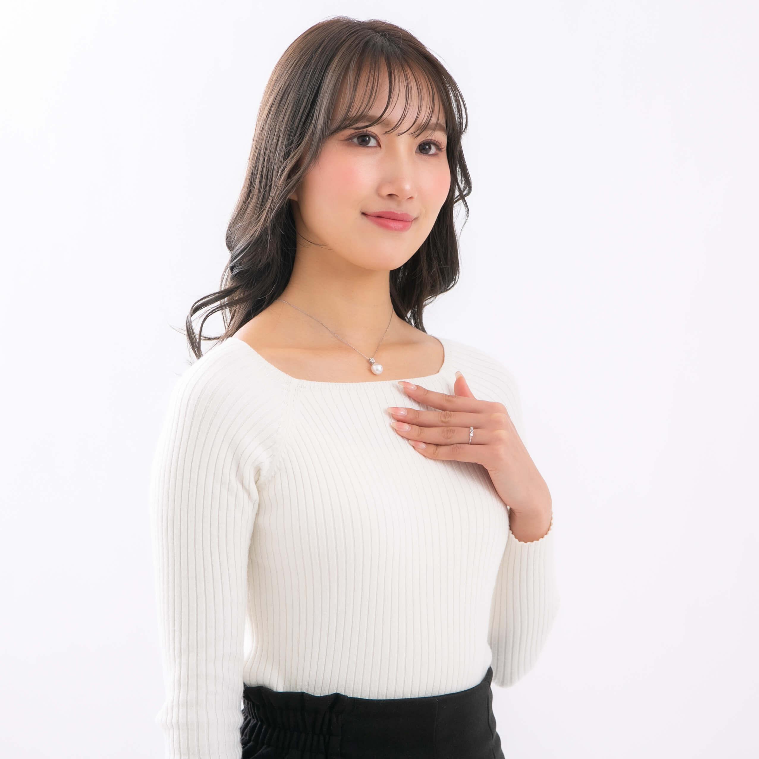 【星月夜】シロチョウパール ダイヤモンド プラチナ ペンダントトップ｜無調色 白蝶真珠 南洋真珠 10mm PT900