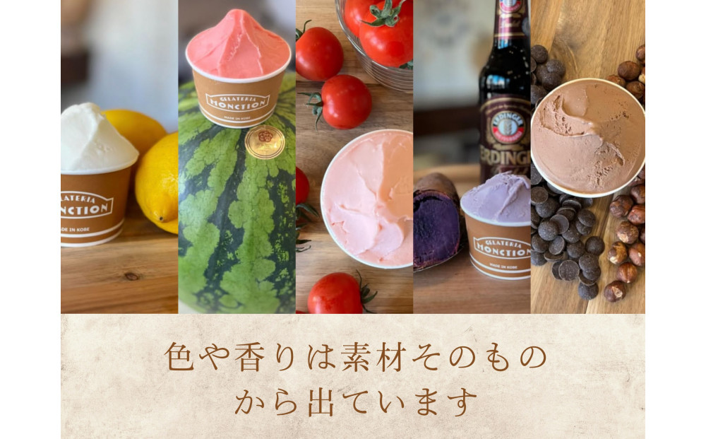 地域の作物と世界の厳選素材を使ったジェラート(12個入り)