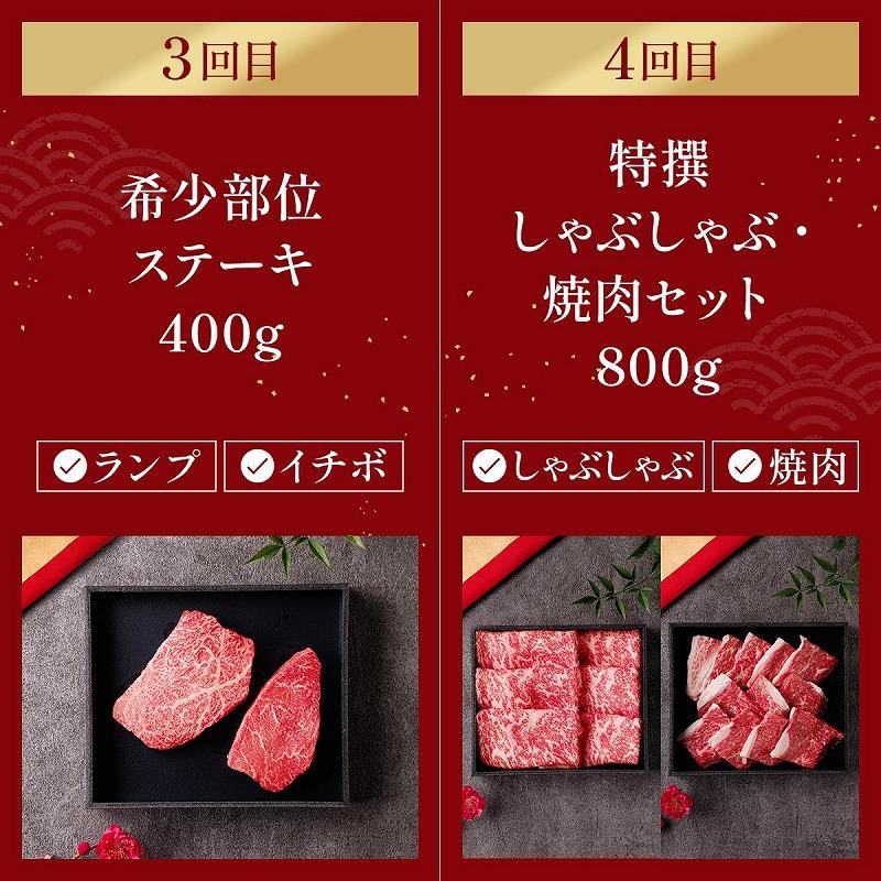 ＜定期便4回＞【和牛セレブ】神戸牛 定期便「エコノミークラス」