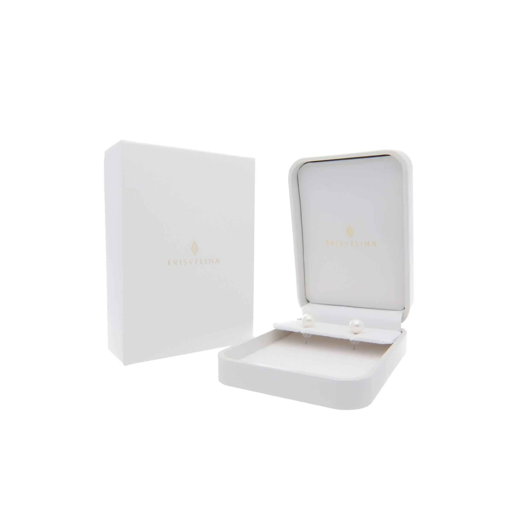 アコヤパール プラチナ スタッドピアス｜無調色 アコヤ真珠 7.5mmUP PT900