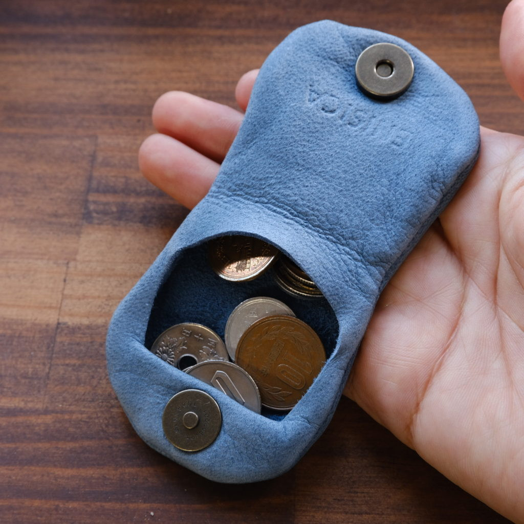 ENISICA エニシカ ジビエ鹿革 リンシカ コインケース 紅杉 (べにすぎ)