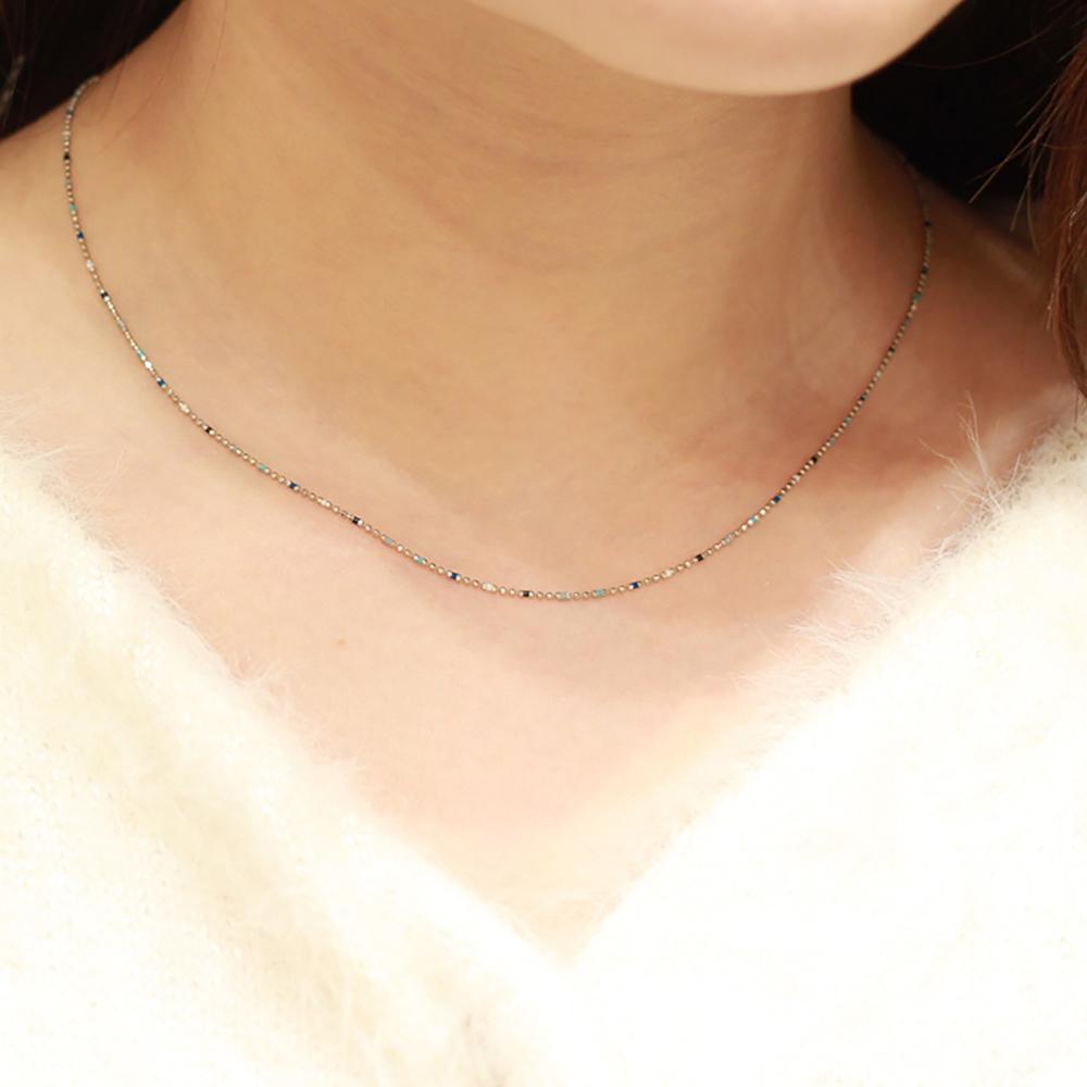 ルミネブルーグラデーションネックレス【Pt850】