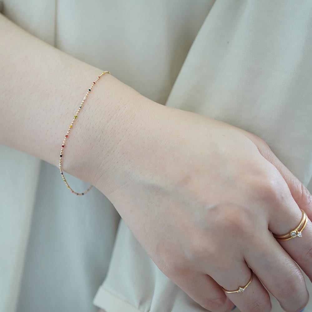 ルミネマルチカラーブレスレット【K10YG】