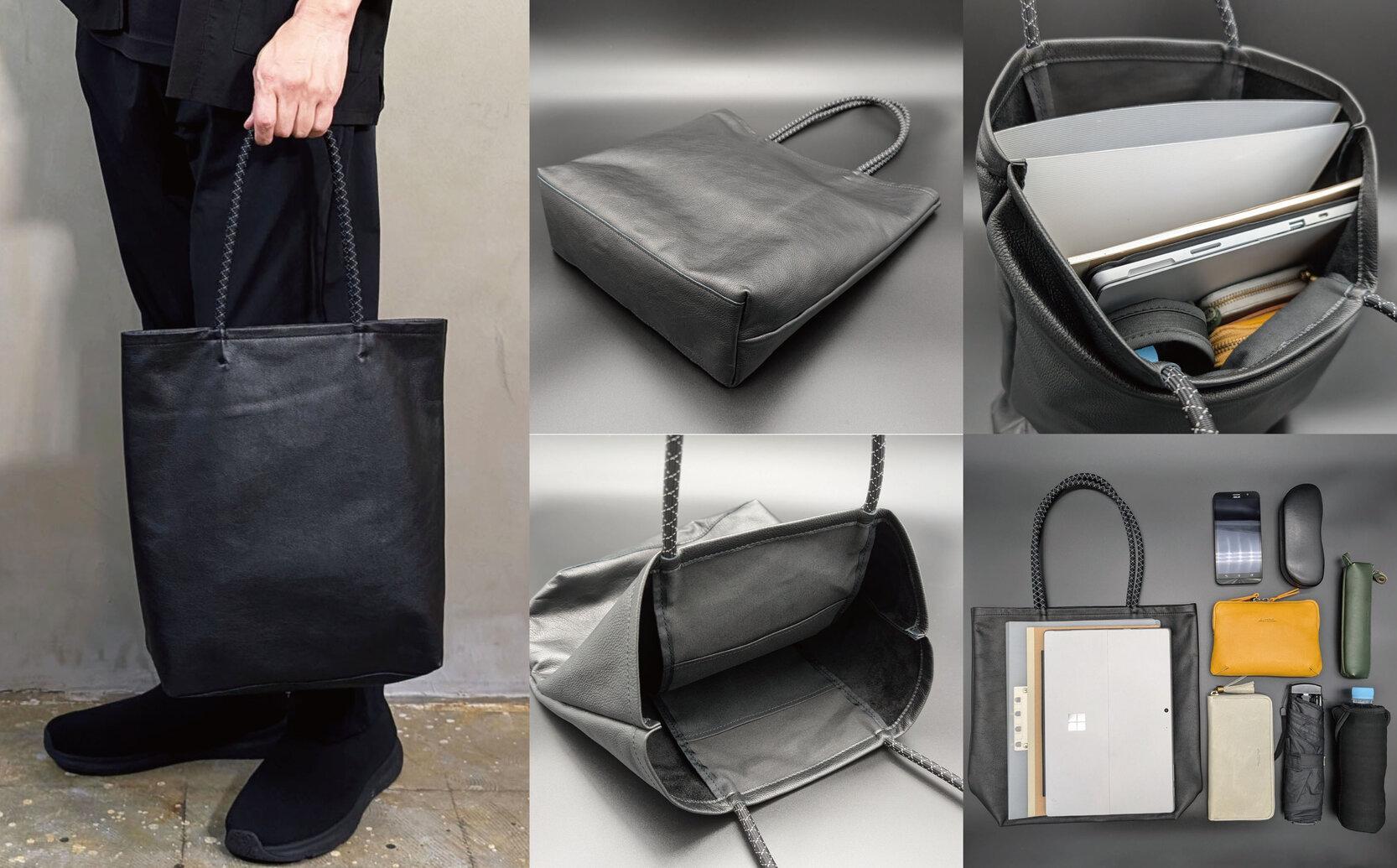 【-LESS PREVAIL】Revive／クッションコードトート　Ｍ（ブラック）　PSTB-6001