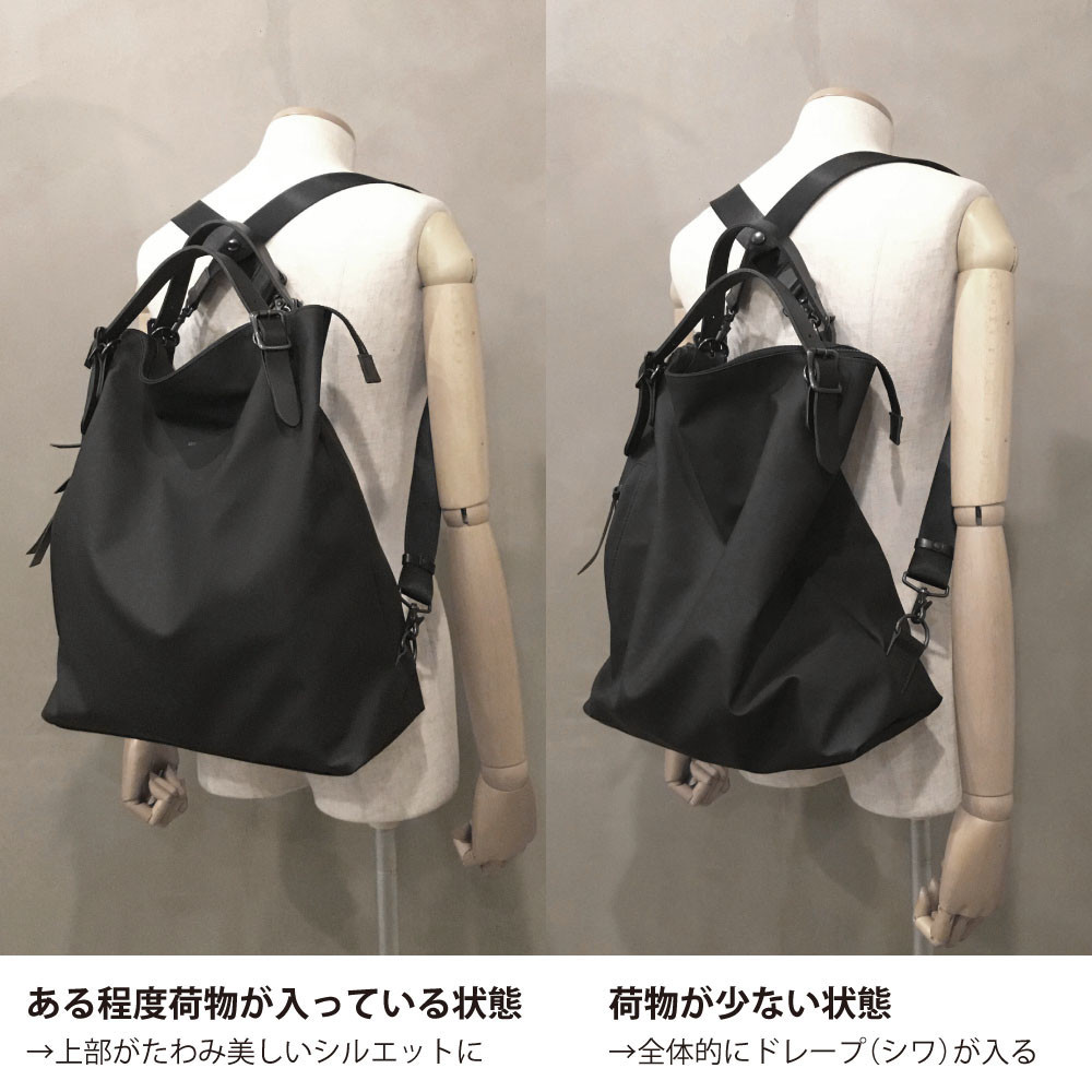 【-LESS PREVAIL】Matte　トートリュック　Ｌ　PSTB-2002（ブラック）