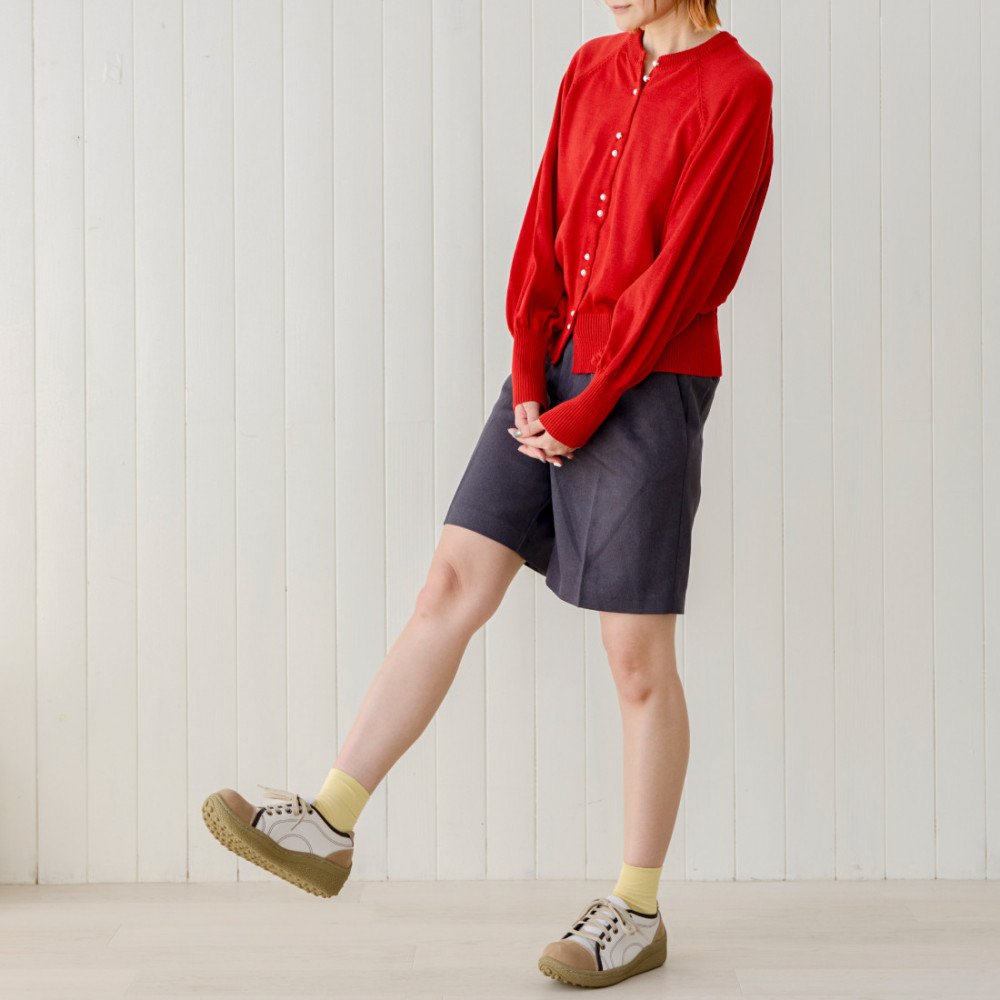 ポルカ｜アイボリー  S【35】(23.0cm) レディース スニーカー 幅広 甲高 外反母趾 ゆったり 3E 大人気 厚底 靴