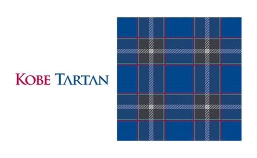 【神戸タータン】神戸港紋章入りシルクプリントネクタイ