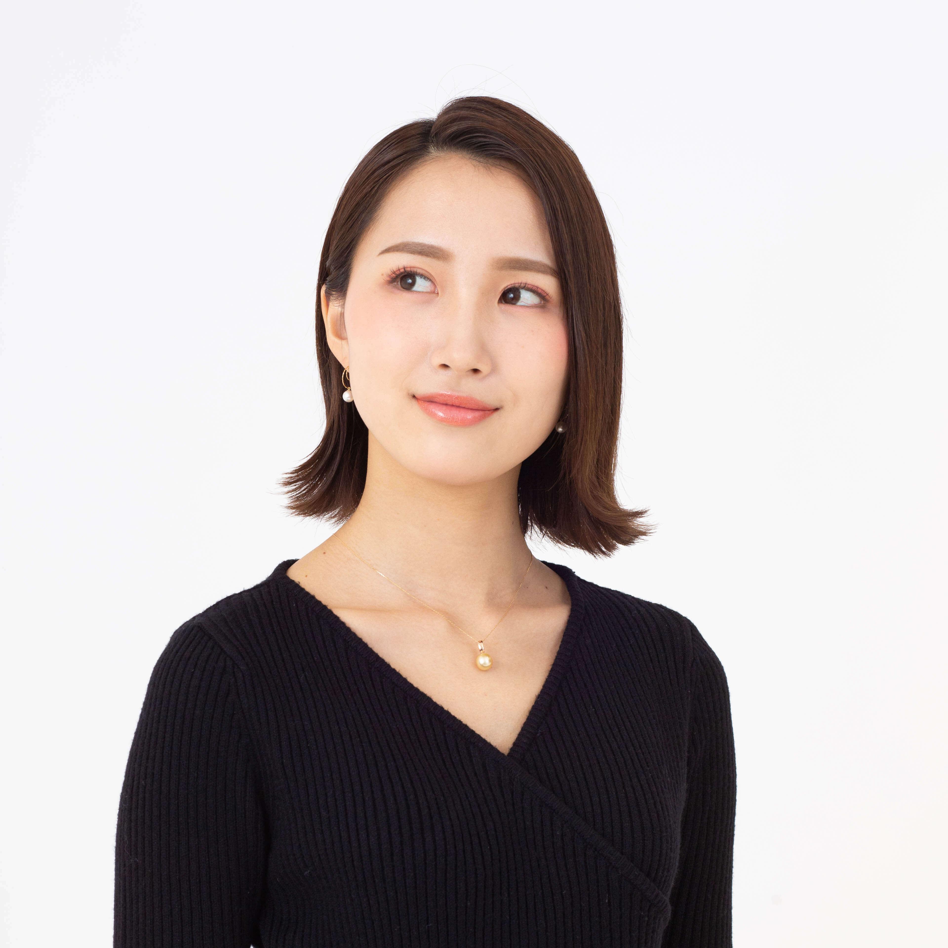 【響】ゴールデンパール（南洋 白蝶真珠） 10mm セミラウンド K18 ピンクゴールド ペンダントトップ