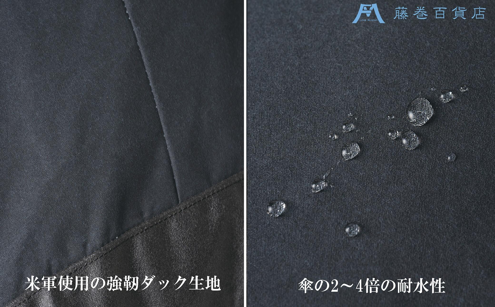 【BAGGY PORT】藤巻百貨店別注10ozシェルターダック×幌帆布のショルダーバッグ【カラー：ネイビー】