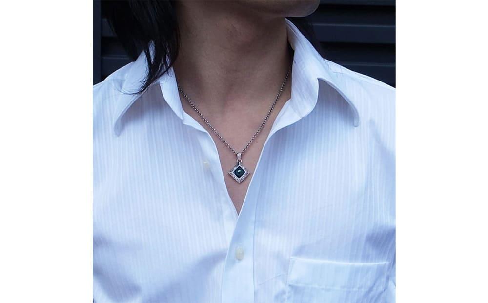 天然ブラックパール 銀製 ペンダント DT-472　　