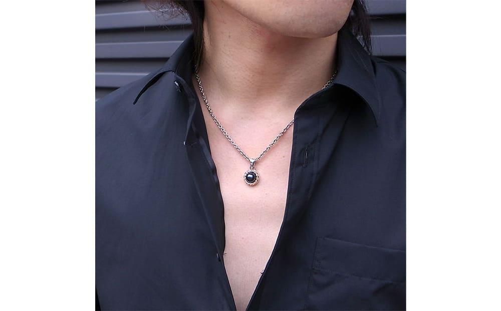 天然ブラックパール 銀製 ペンダント DT-422　　