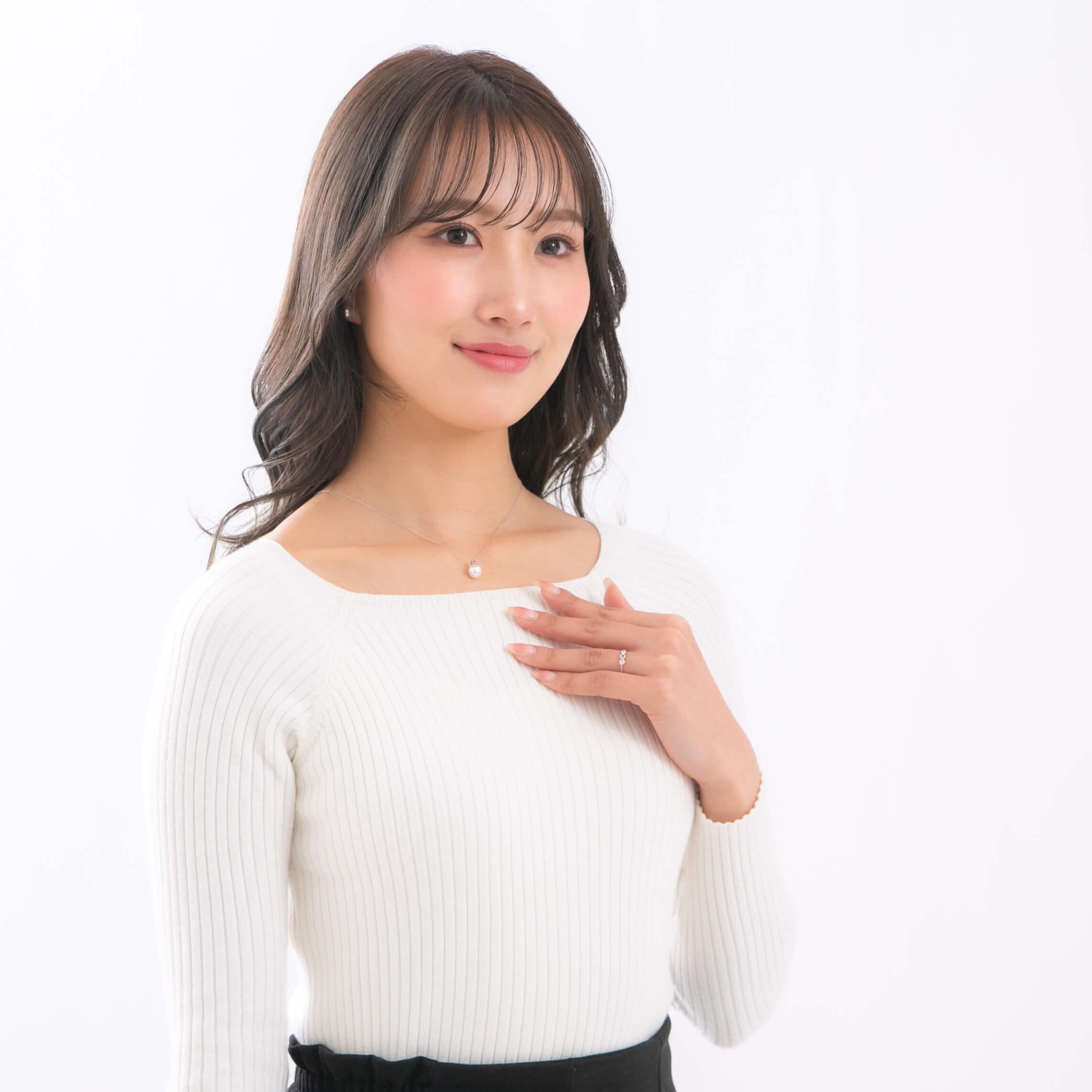 7月 誕生石 ルビー｜アコヤパール ペンダント ネックレス｜無調色 アコヤ真珠 8.0mm K10WG チェーン付き