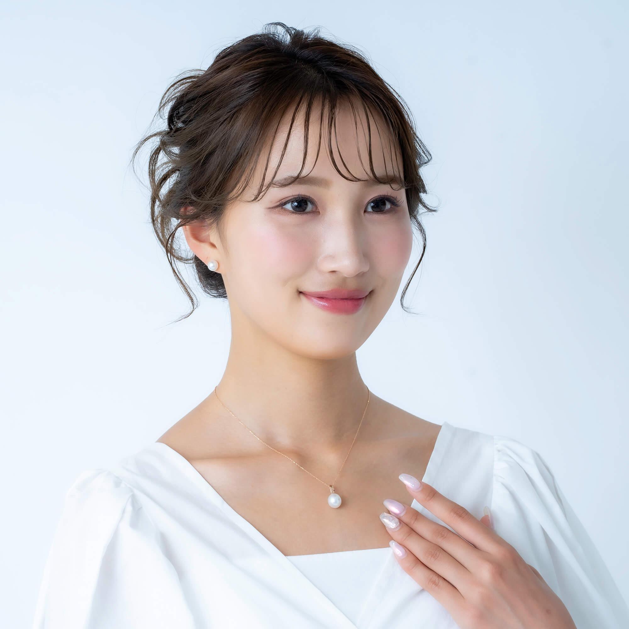 【響】シロチョウパール（南洋 白蝶真珠） 10mm ショートオーバル K18 ピンクゴールド ペンダントトップ