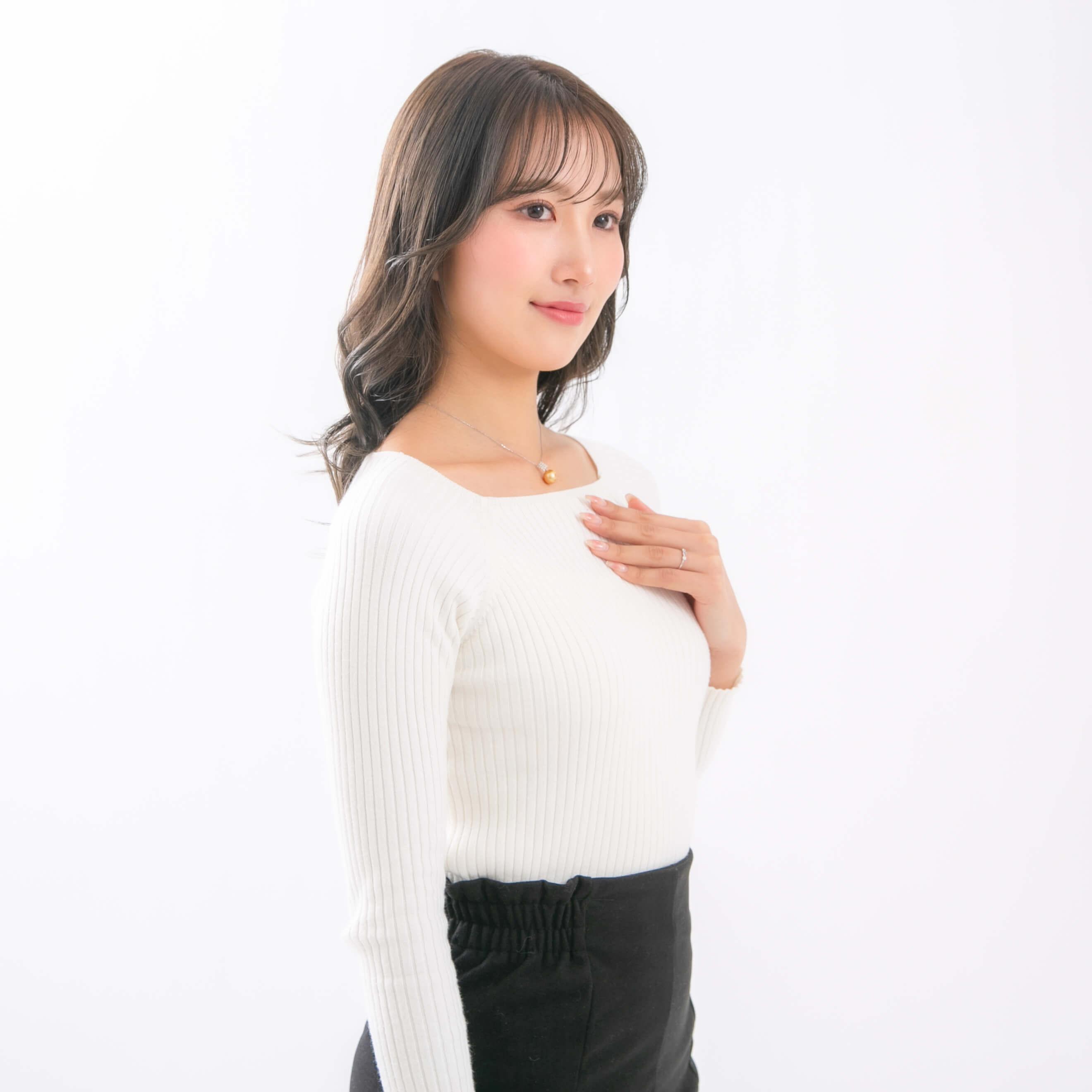 【月影】ゴールデンパール ダイヤモンド プラチナ ペンダントトップ｜無調色 白蝶真珠 南洋真珠 10mm PT900