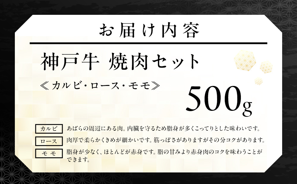 神戸牛焼肉セット (500g)