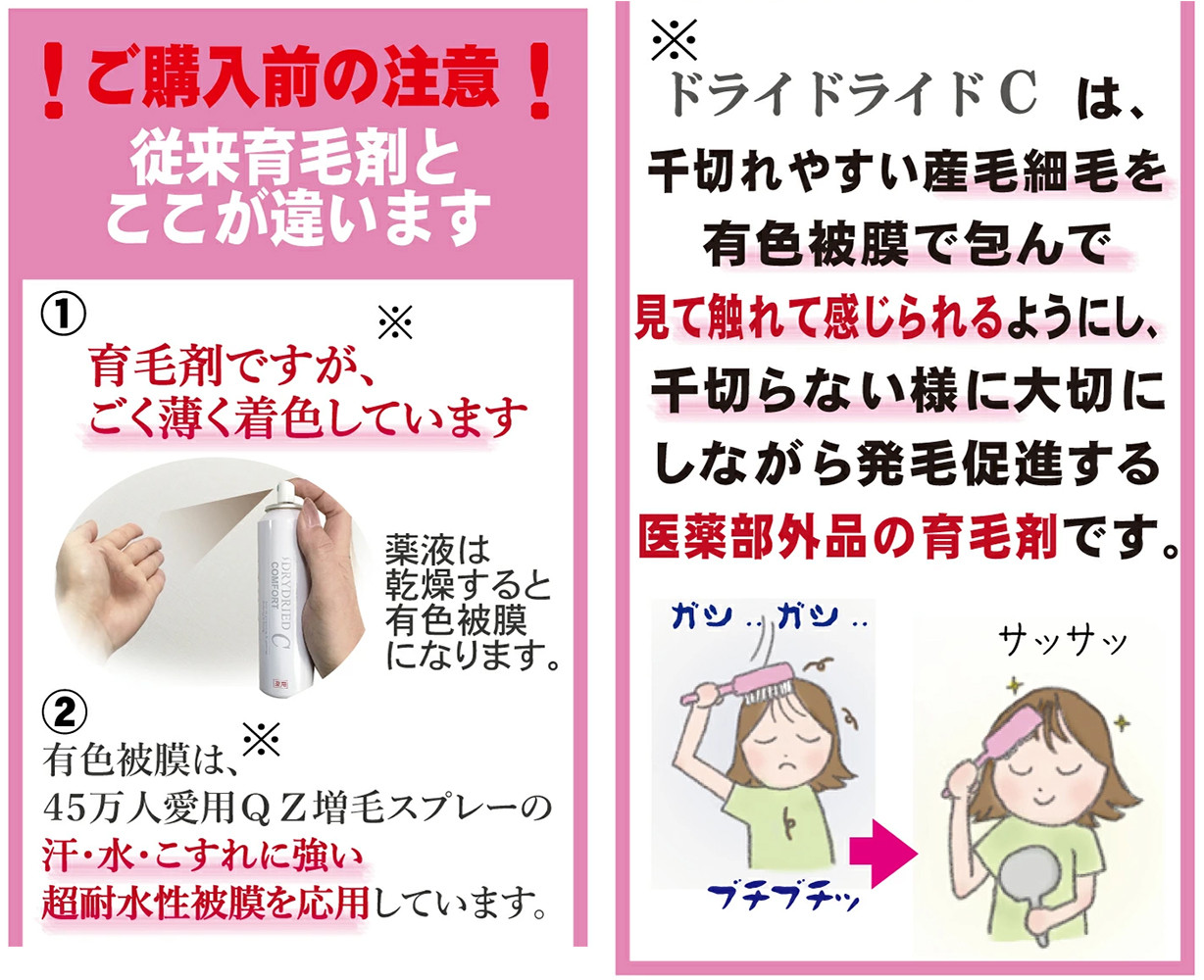 【ブラウン系の髪に】医薬部外品 育毛・発毛促進剤 ドライドライド コンフォート 120mL