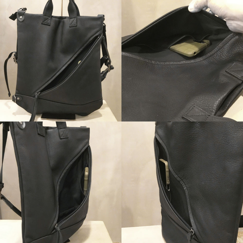 【-Less】RAMUDA　ショルダー＆ボディ　マルチwayバッグ 　LMSB-0211（ブラック）