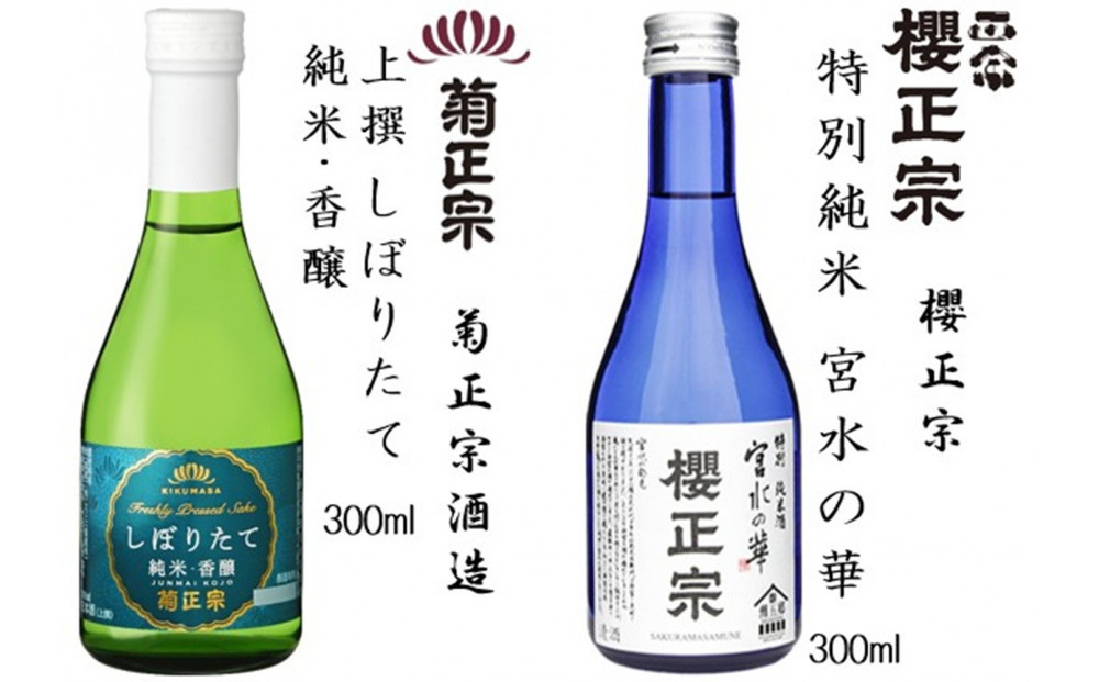 神戸の酒蔵飲み比べセット(300ml x 12本) 沢の鶴・福寿・剣菱・白鶴・菊正宗・櫻正宗・瀧鯉・道灌 千代田蔵・浜福鶴・宝酒造 松竹梅白壁藏